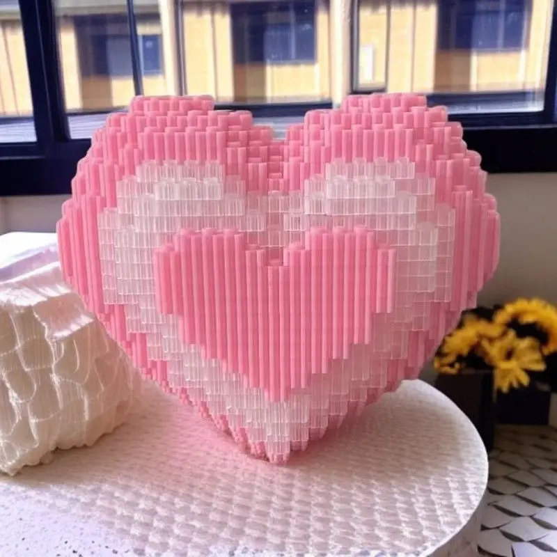

Creative Building Brick Red Love Heart Model Micro Diamond Block Assemble Nanobricks Toys For Girls Gifts Valentine's Day