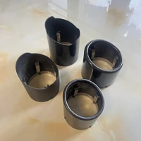 Alta calidad con logotipo A K, funda Universal para coche, carcasa de punta de escape brillante mate, cubierta de tubo de silenciador de escape de fibra de carbono rizada