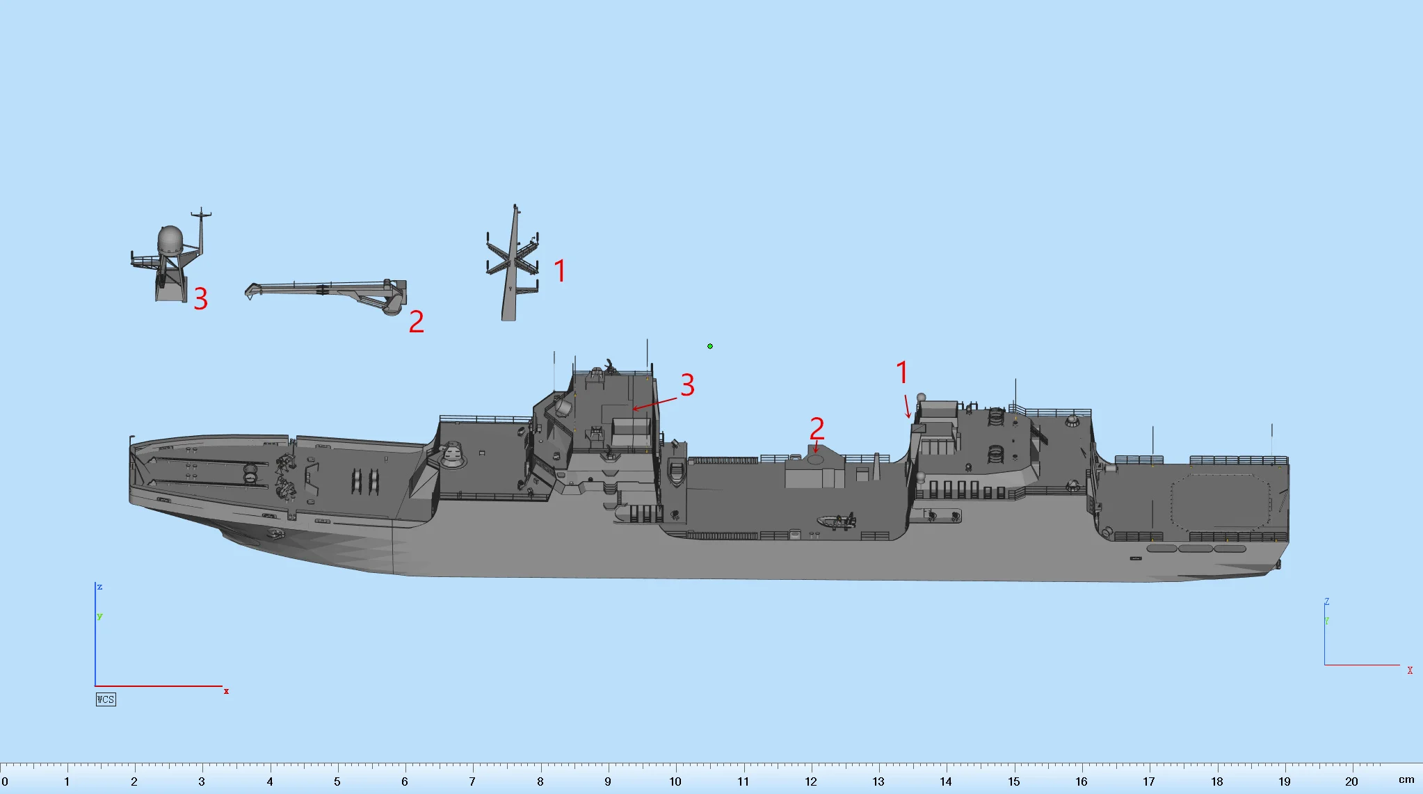 1/700 Russia 11711 Ivan Glenn Amphibious Landing Ship Resin Printed White Mold Toy Model Homemade Toy 3D Ship Model White