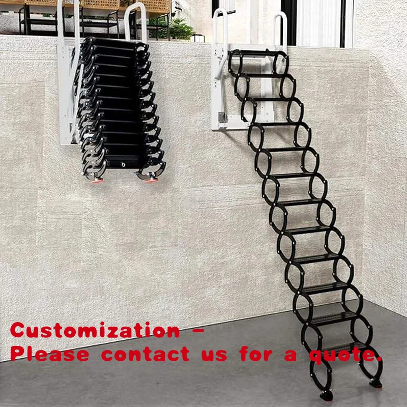 

Телескопические выдвижные лестницы-стремянки для чердаков и мансард на заказ