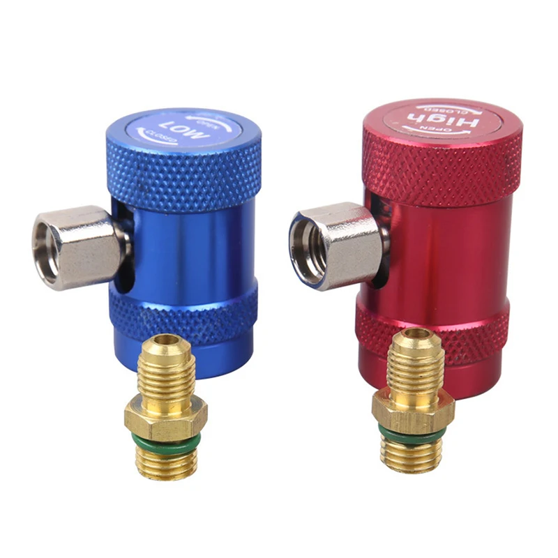 

2PCS Car A/C Air Conditioner Quick Coupler Connector Adapter Kit for R1234YF