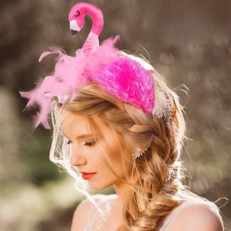 

1pcs Flamingo Headband Hair Band for Valentines Day Carnival Birthday Party Cosplay Stage Performance Decoration Hair Accessory