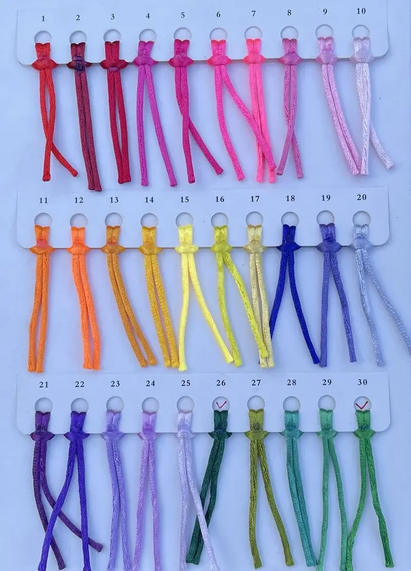 عقدة صينية منسوجة حبل صناعة يدوية 7 خطوط حبل مجوهرات اكسسوارات 5 خطوط الكورية الأحمر بالجملة المتاحة