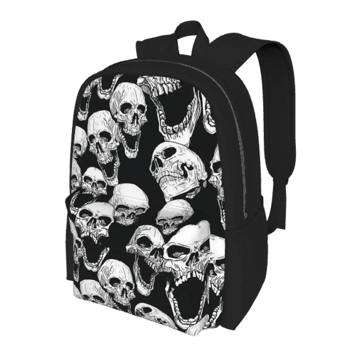 

Skull Bone Skeleton Grunge Skulls Student Backpack School Bag Hiking Travel Daypack for Boys Girls Bookbag Shoulder Bags