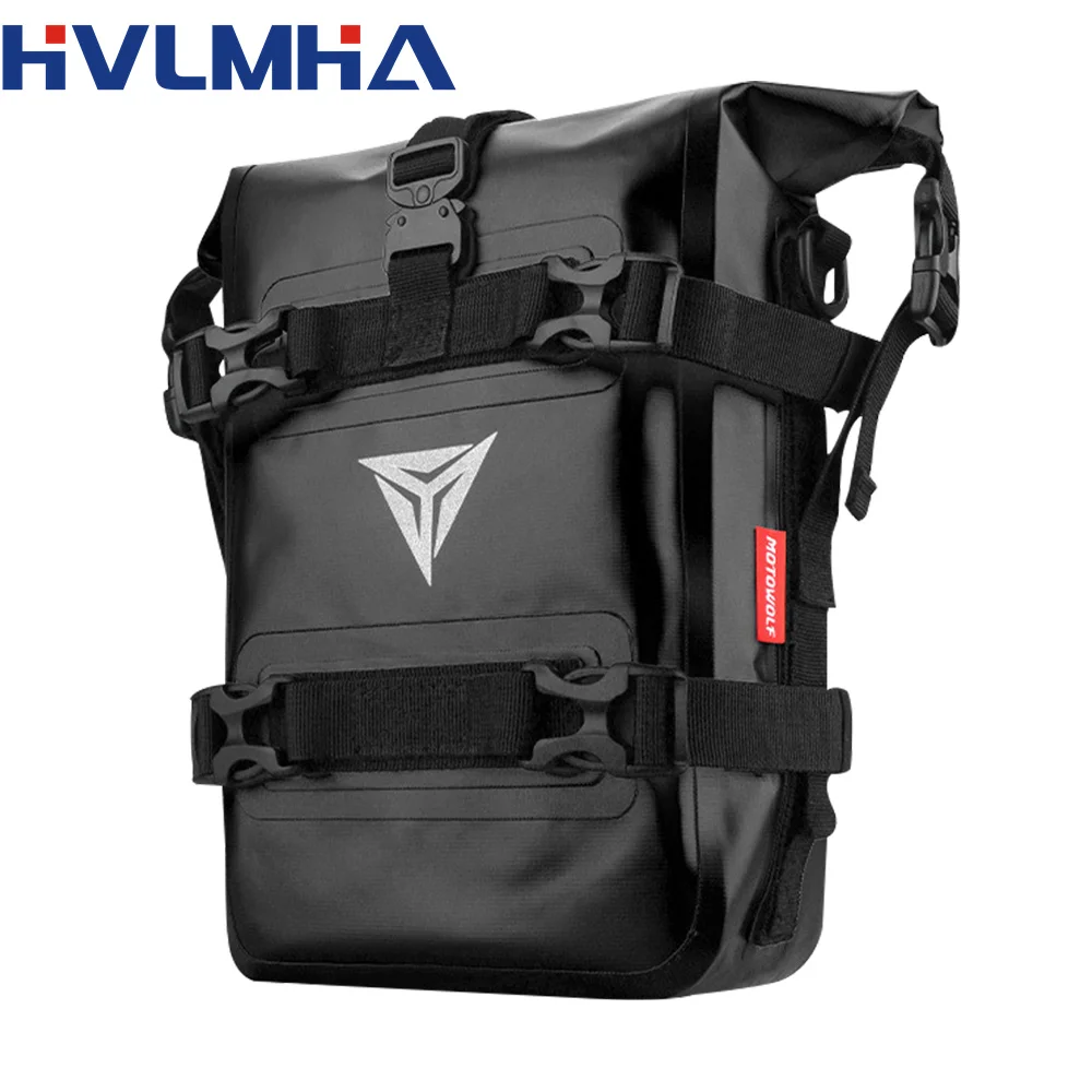 Universal Motorcycle Tool Bags Motorbike Crash Bar Bag Adventure Waterproof Moto Side Backpack Saddlebag 3 Color