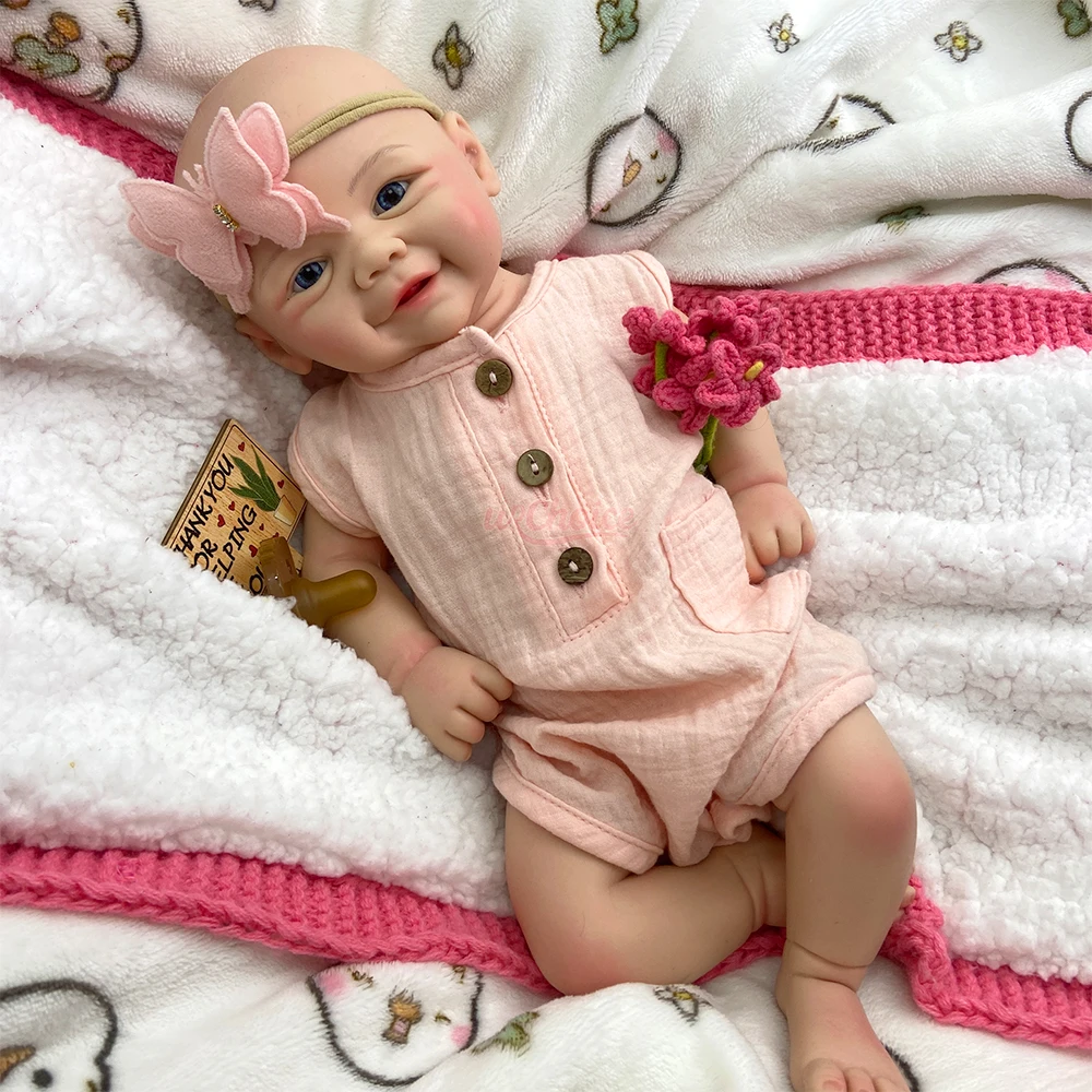 

Lifelike Soft Silicone Reborn Baby Doll Vivid Skin Texture Adorable Companion Toy for Collector & Festival Gifts
