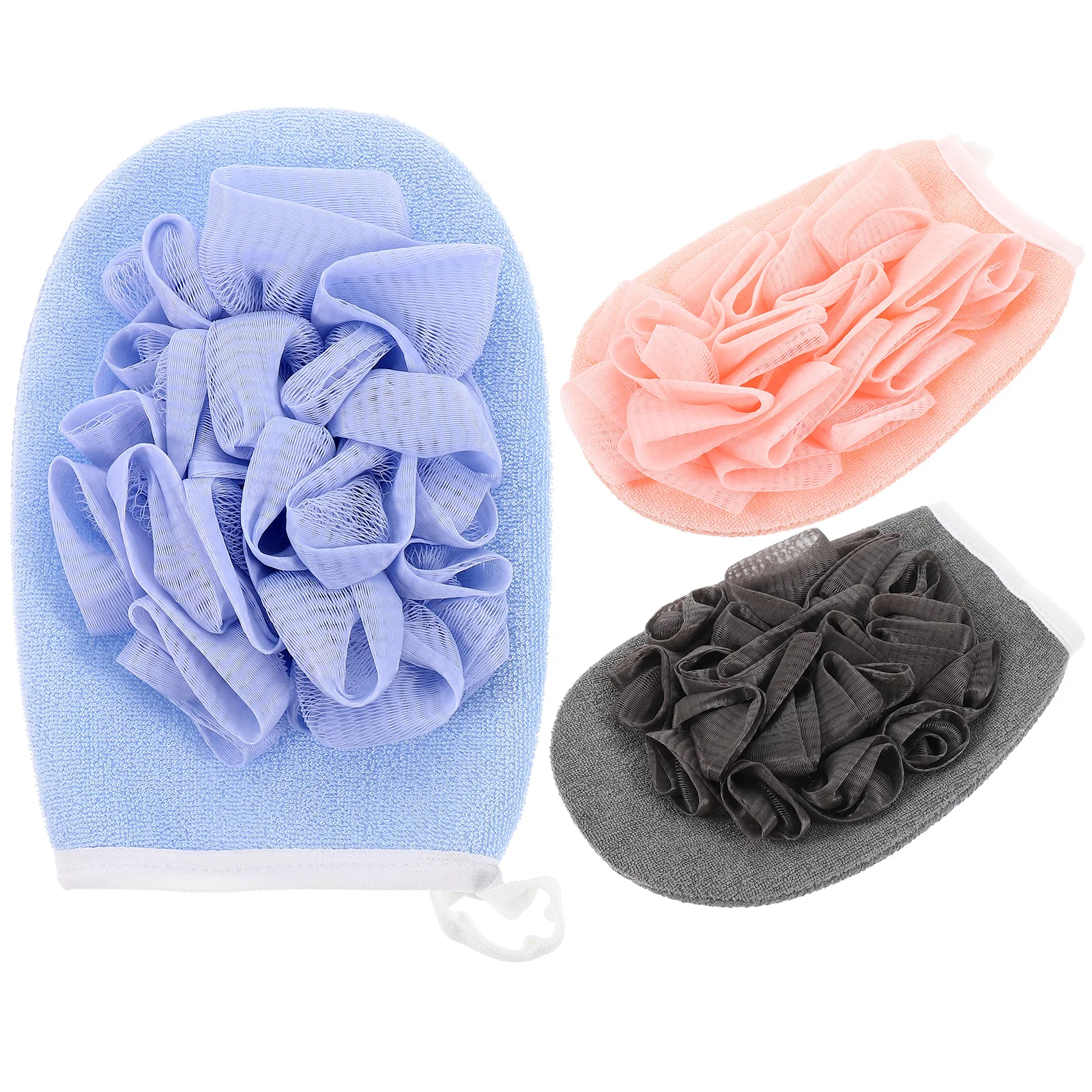 3 قطعة نوع القفازات غسل المناشف الثقيلة حمام الغسيل قفازات لتدليك الظهر التطهير الغبار الحرة الاستحمام اليومي الأساسية