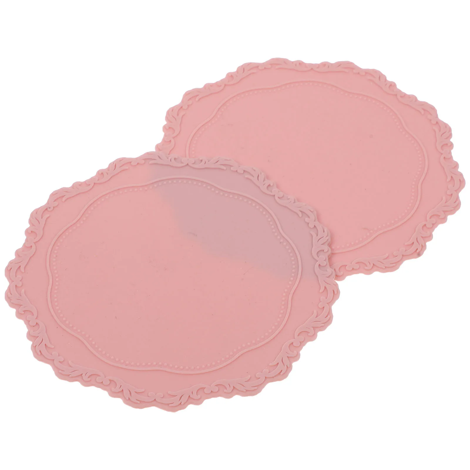 2개 프리미엄 실리콘 왁스 씰 패드 내열성 논스틱 탈형 매끄러운 표면 음료 컵 코스터 선물