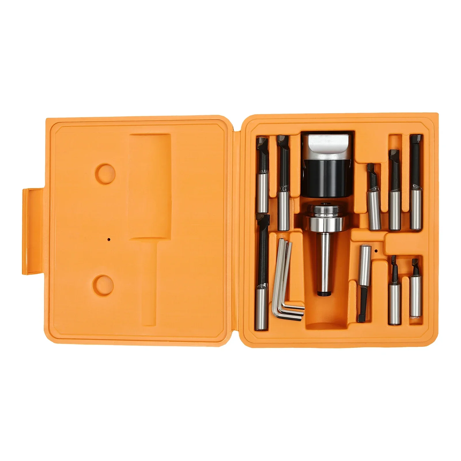 Juego de cabezales de mandrinado de 9 piezas con barra de mandrinado de carburo MT2 M10 de 1/2" para herramienta de fresado Bridgeport