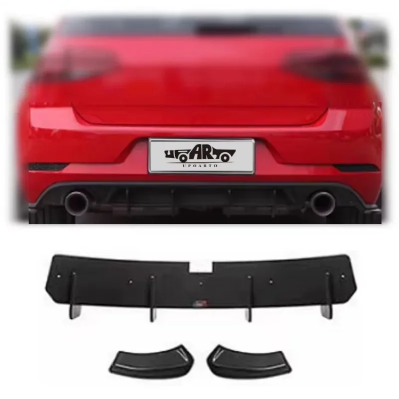 Exterior Accessories Factory Produce ABS Blade Rear Diffuser Spoiler For VW MK7.5 Golf 7.5 GTI 2017+