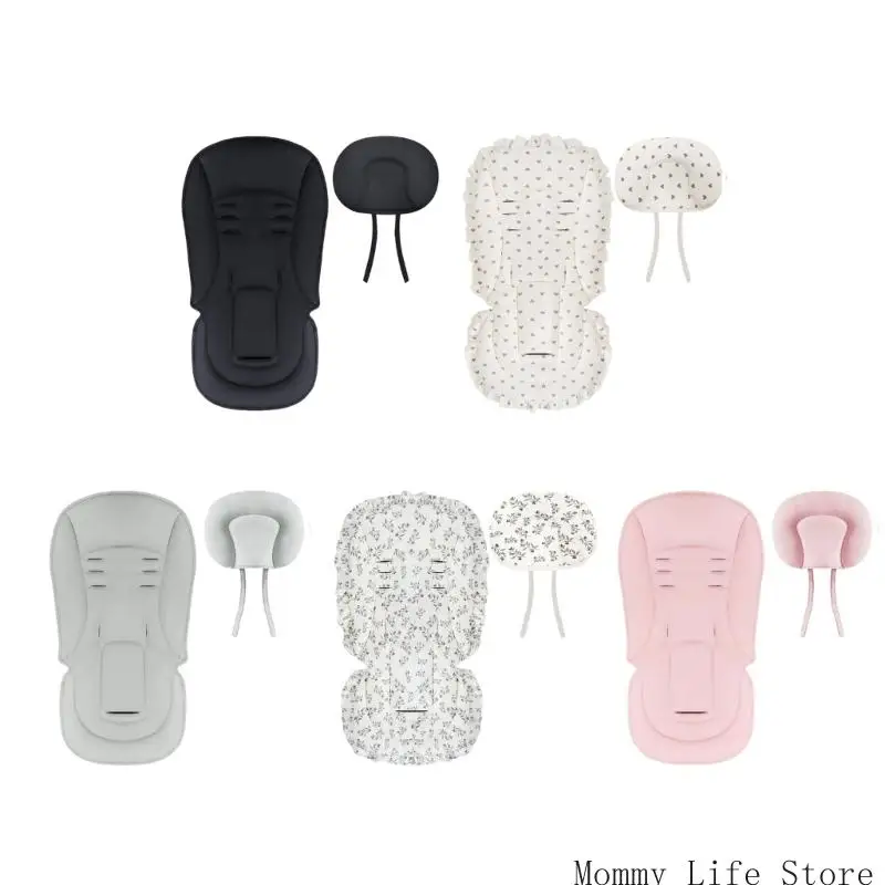

Strollers Pad Cotton Cushion Breathable Design For Baby Comfort with Pillow