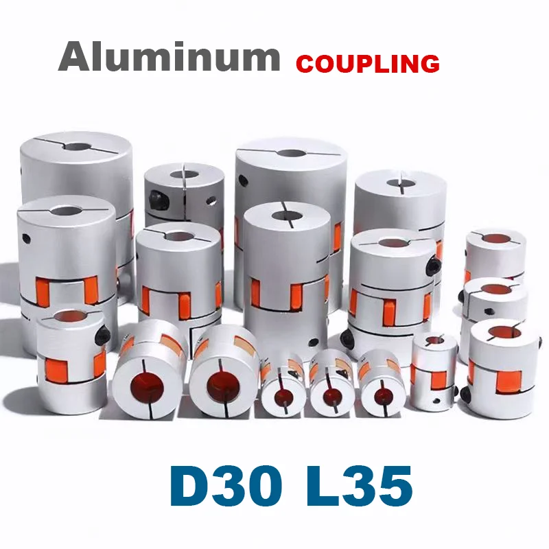 1Set ID 5-16mm Aluminum Plum Blossom Coupling D30 L35 Elastic Coupling Servo Motor Screw CNC Machine Lathe Motor Shaft Sleeve