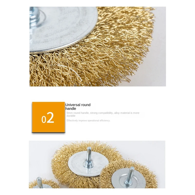 ABPP-Wire Brushes, Abrasive Wire Wheel Brushes Are Suitable For Electric Drill Rotary Tools, Wood Polishing, Deburring