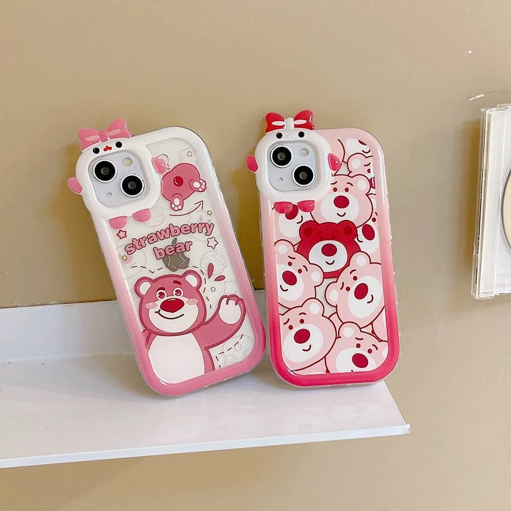 Toy Story Lotso Phone Case For Xiaomi Mi 11 Lite 12T Poco GT NFC X5 Pro 5G 3D Bow-knot Little Monster Lens Soft Silicone Cover image 2
