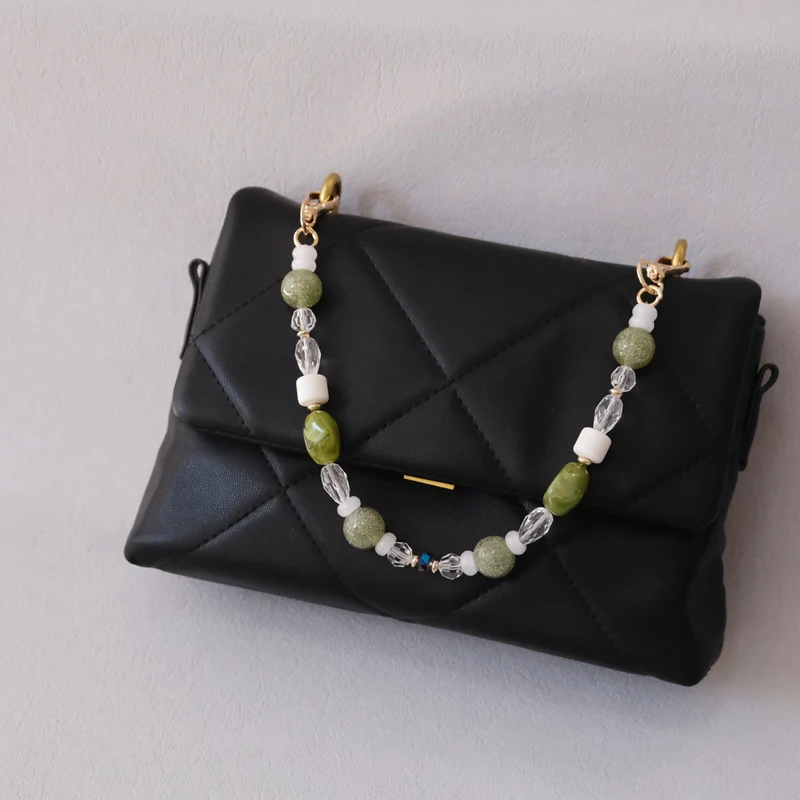 New Fashion Woman Bag Accessory Detachable Candy Beaded Chains Cute Acrylic Luxury Strap Women Elegant Bag Handle Beads Chain