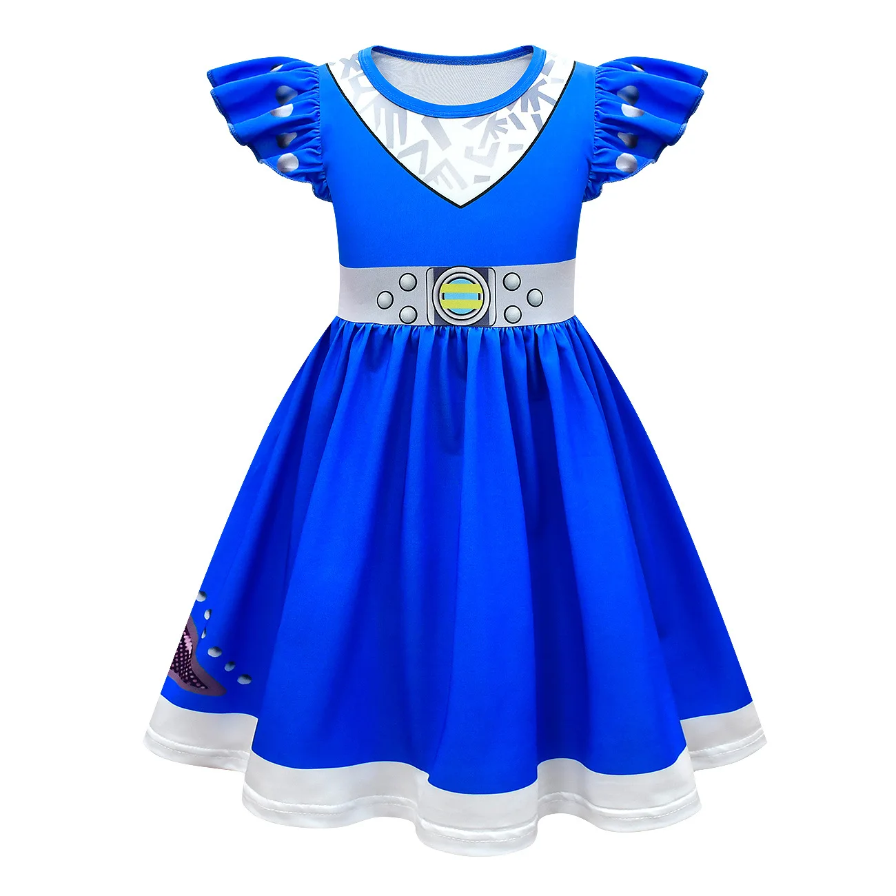 Kids Girls Movie High School Princess Short Sleeves Dress Bag Set Outfit Christmas Role Play Halloween Cosplay Costume