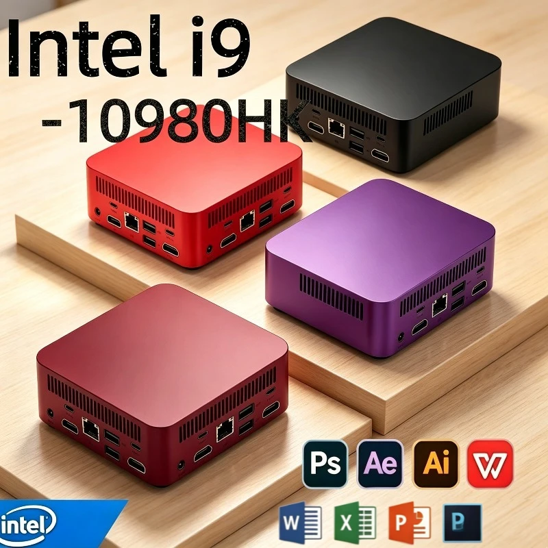 New High Performance Mini Pc Intel i9 10980HK Mini PC Computer 16GB RAM 1TB SSD Gaming PC Wifi 6 BT5.2 Mini PC Desktop