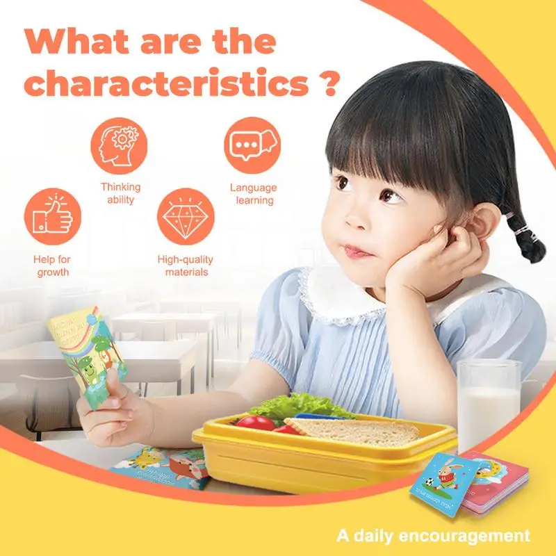 

Funny Lunch Box Notes For Kids 60X Cute Notes Lunch Box Cards For Kids Cartoon Fun Waterproof Pun Lunch Cards For Parent-Child