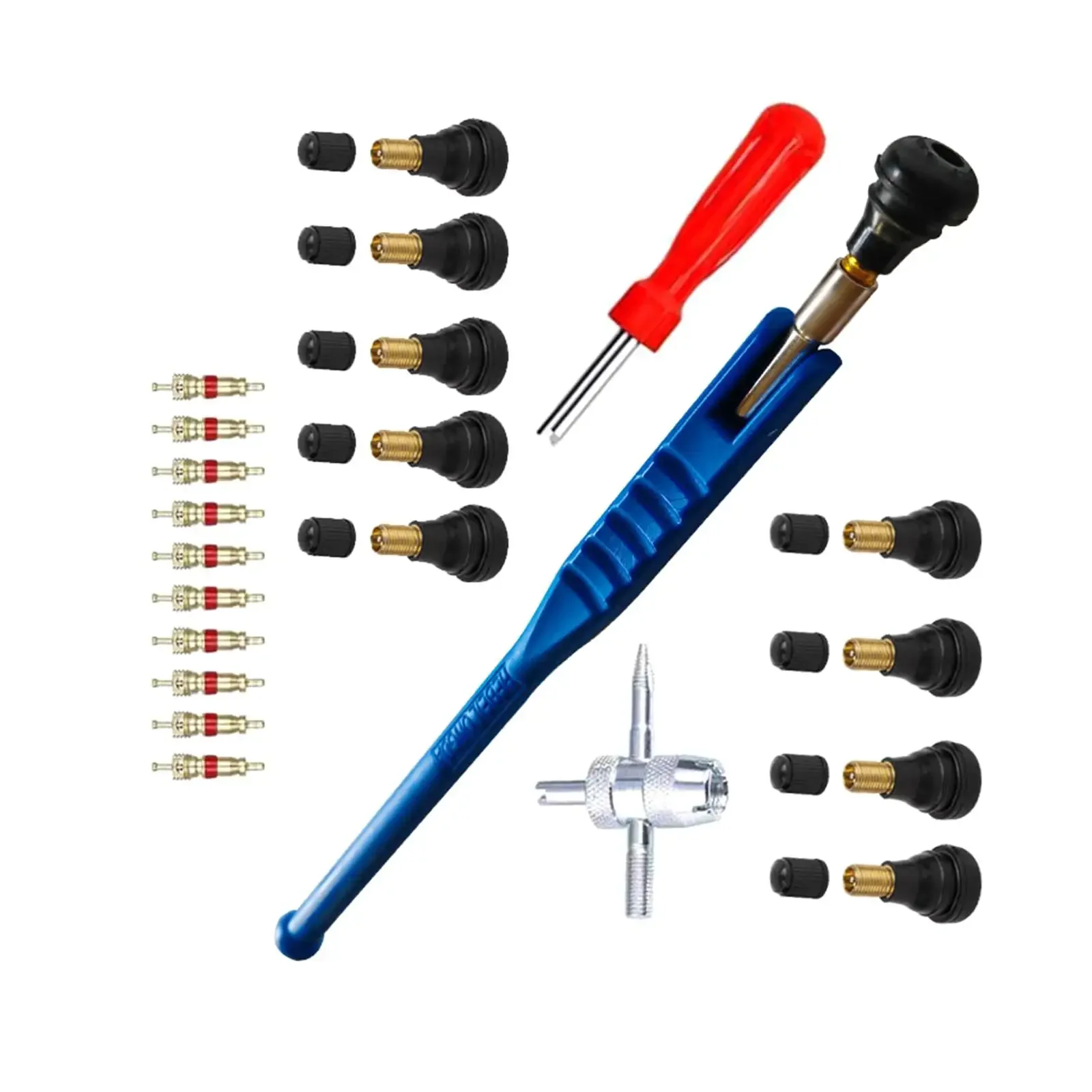 

23Pcs TR412 Car Accessories Multifunctional Tire Repair Install Tool Tyre Valve Removal Tool for Car Truck Motorcycle Bike