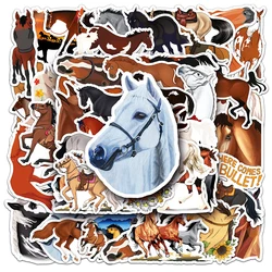 Cavalo dos desenhos animados adesivos, decalques de grafite para crianças, brinquedo DIY, bagagem, laptop, motocicleta, carro, animais legais, atacado, 10 pcs, 30 pcs, 50pcs