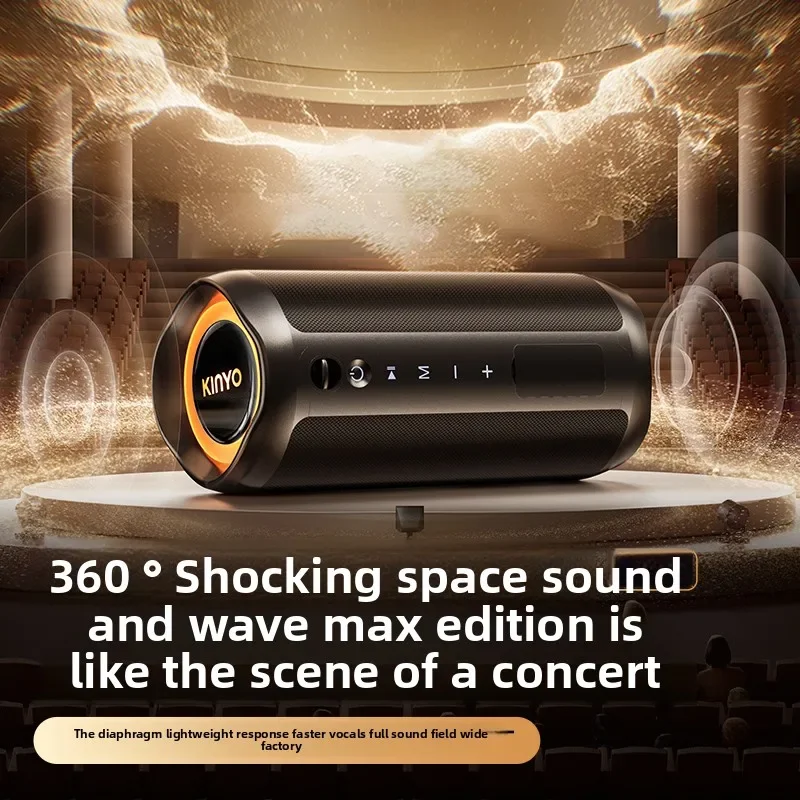 Portable Wireless Bluetooth Speakers BT 5.3 TWS 360° Surround Sound Waterproof Subwoofer for Home Outdoor Party