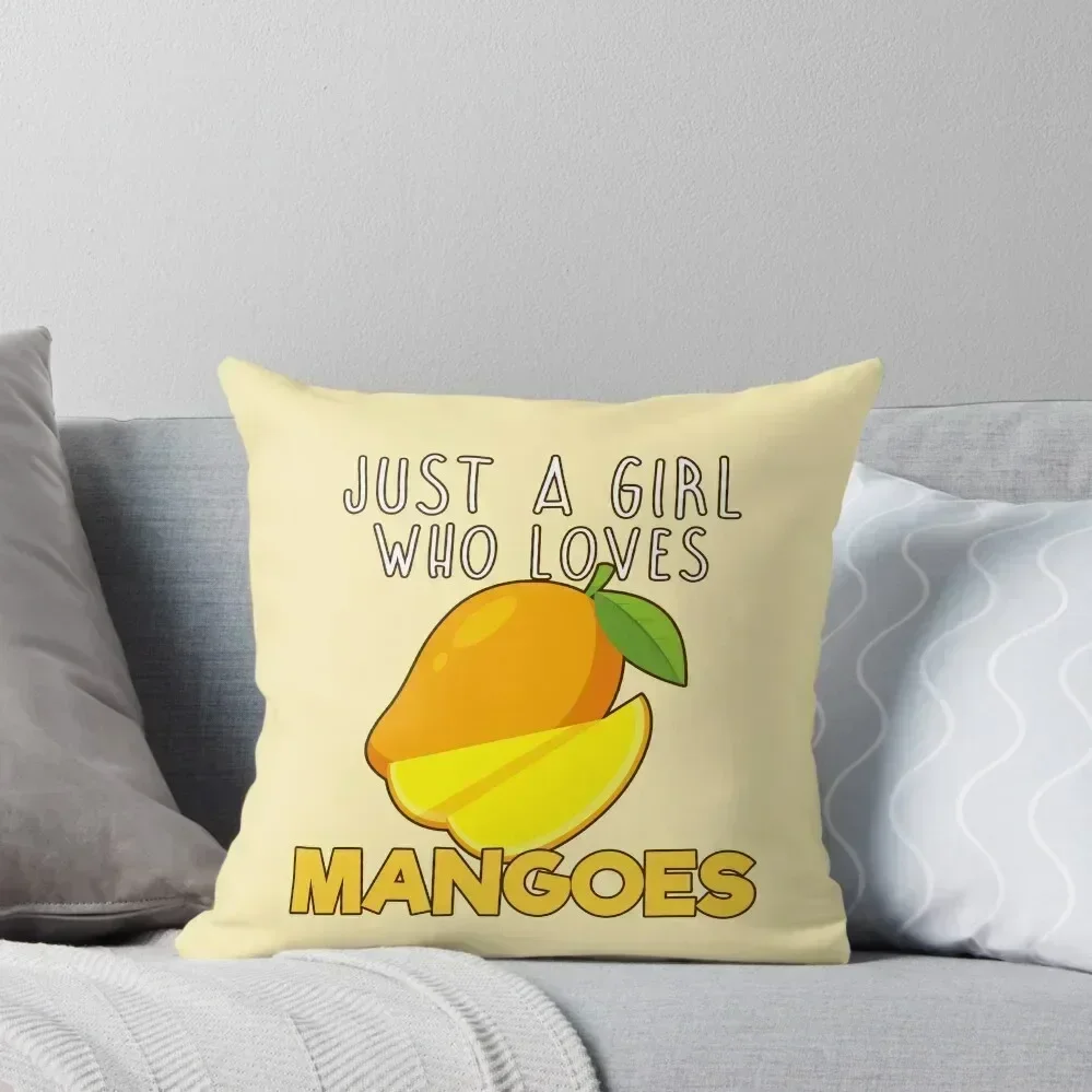 

Just A Girl Who Loves Mangoes. Throw Pillow Pillow Covers Decorative Decorative Cushions For Living Room sleeping pillows pillow