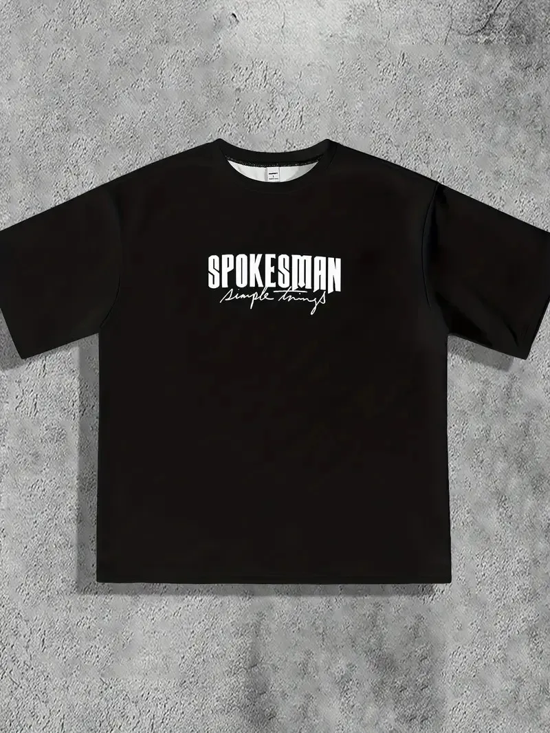 

Новая мужская футболка на лето 2025 года с повседневным модным удобным и мягким 3D-принтом букв.