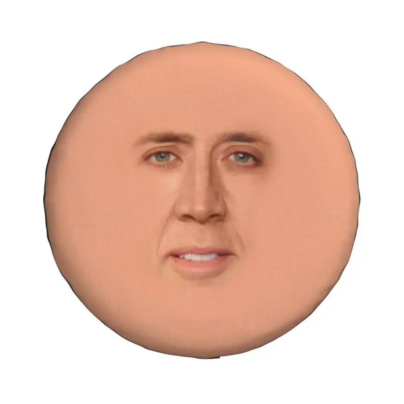 Custom Nicolas Cage Meme Spare Wheel Tire Cover for Grand Cherokee Funny Jeep RV SUV 4WD 4x4 Vehicle Accessories 14