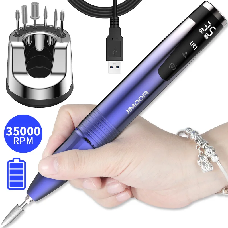 Imagem -05 - Recarregável Brushless Nail Salons Broca Manicure Cordless Poderoso Handpiece Universal Polimento Ferramenta Motor 35000rpm Ajustável