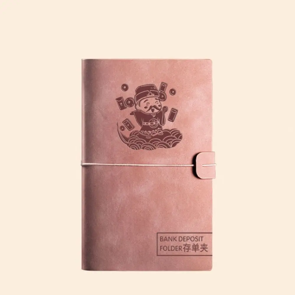 PU Leather Bill Planner Binder Loose-leaf Transparent Money Budget Binder Cash Envelopes Reusable Savings Challenges Notbook