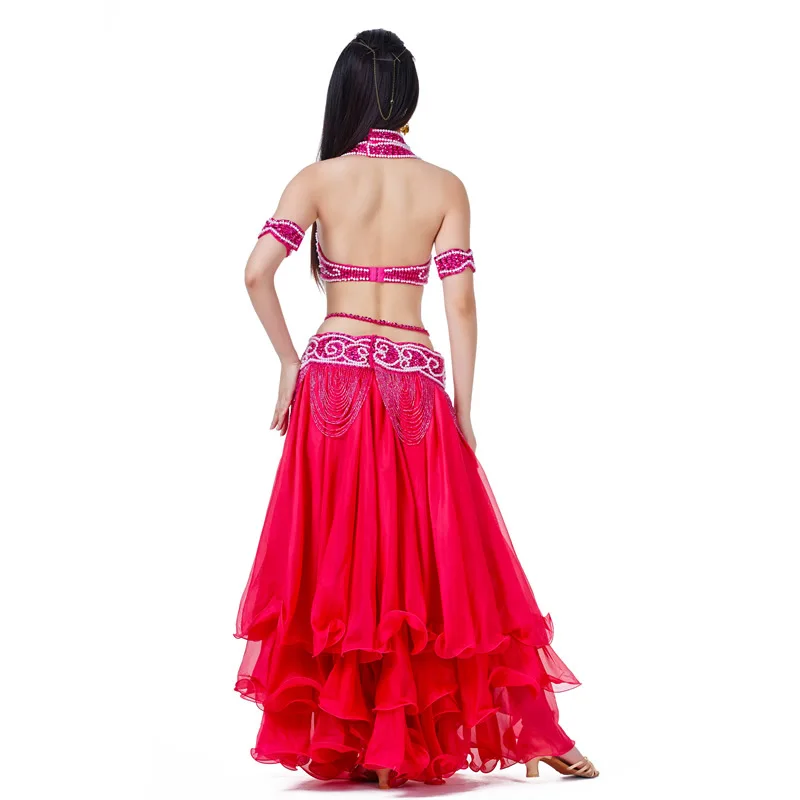 customized belly dancewear performance costume 5-piece set indian clothes women belly dancing bra skirt