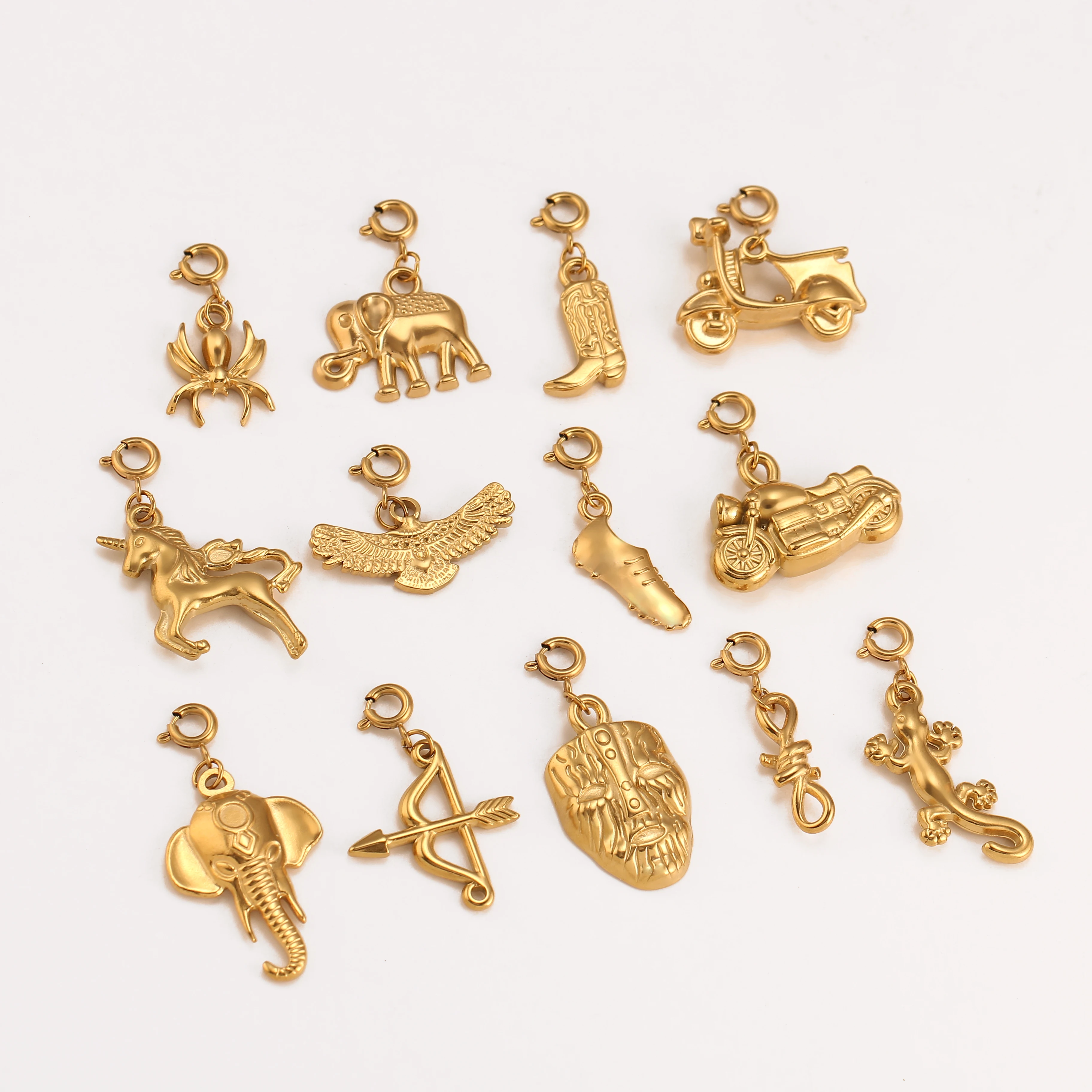 Western Cowboy Cowgirl Charms Boot/Horse/Cactus/Motorcycle Pendants for Necklace Earring Bracelet Jewelry Making DIY Gifts Craft