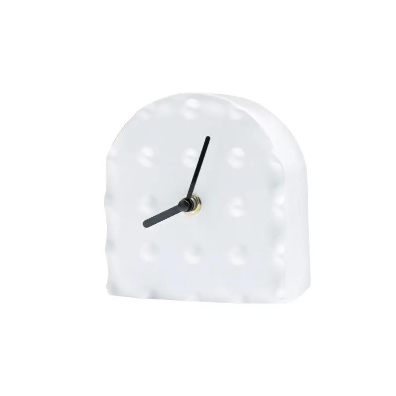 Nordic Simple Home Furnishing White Resin Clock Ornament Model Room Exhibition Hall Desktop Crafts