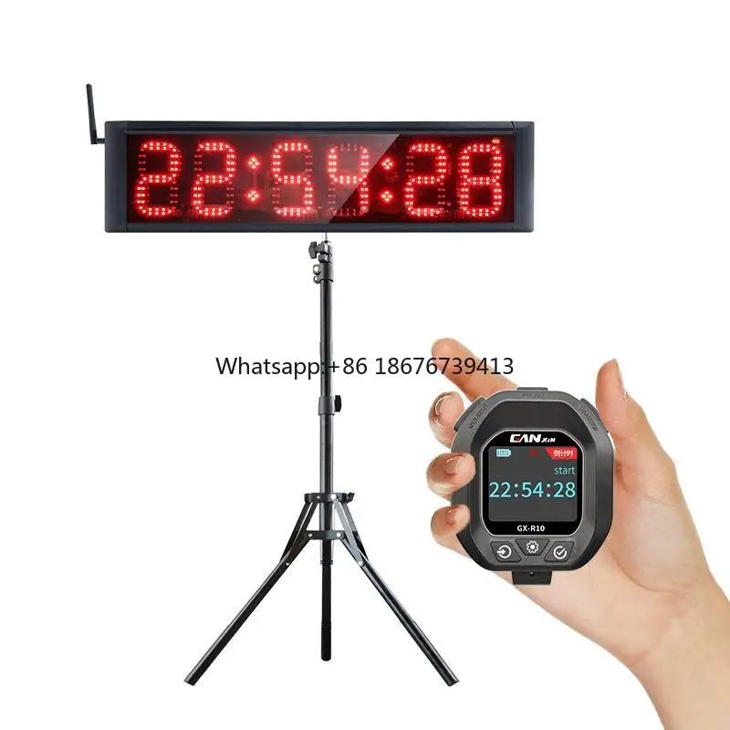 Portable Outdoor Running Race Track Timing Clock Digital Timer with Synchronization Real-time Display Stopwatch Control