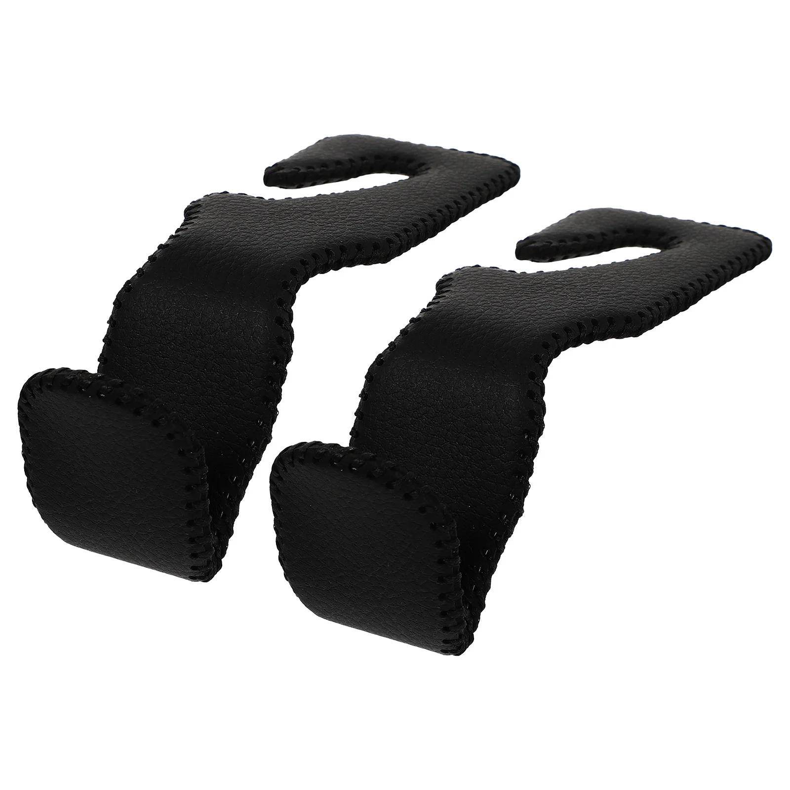 2 Pcs Headrest Hanger Hook Car Coat Hangers PU Storage Hooks Durable Bag