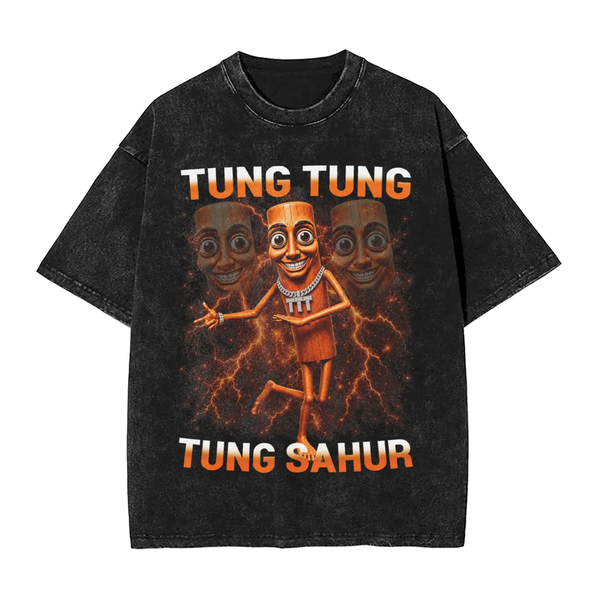 Tung Tung Tung Sahur is Calling Funny Viral Dance Meme T Shirts  Tops Summer Awesome T Shirt O-Neck Popular Print Tshirt
