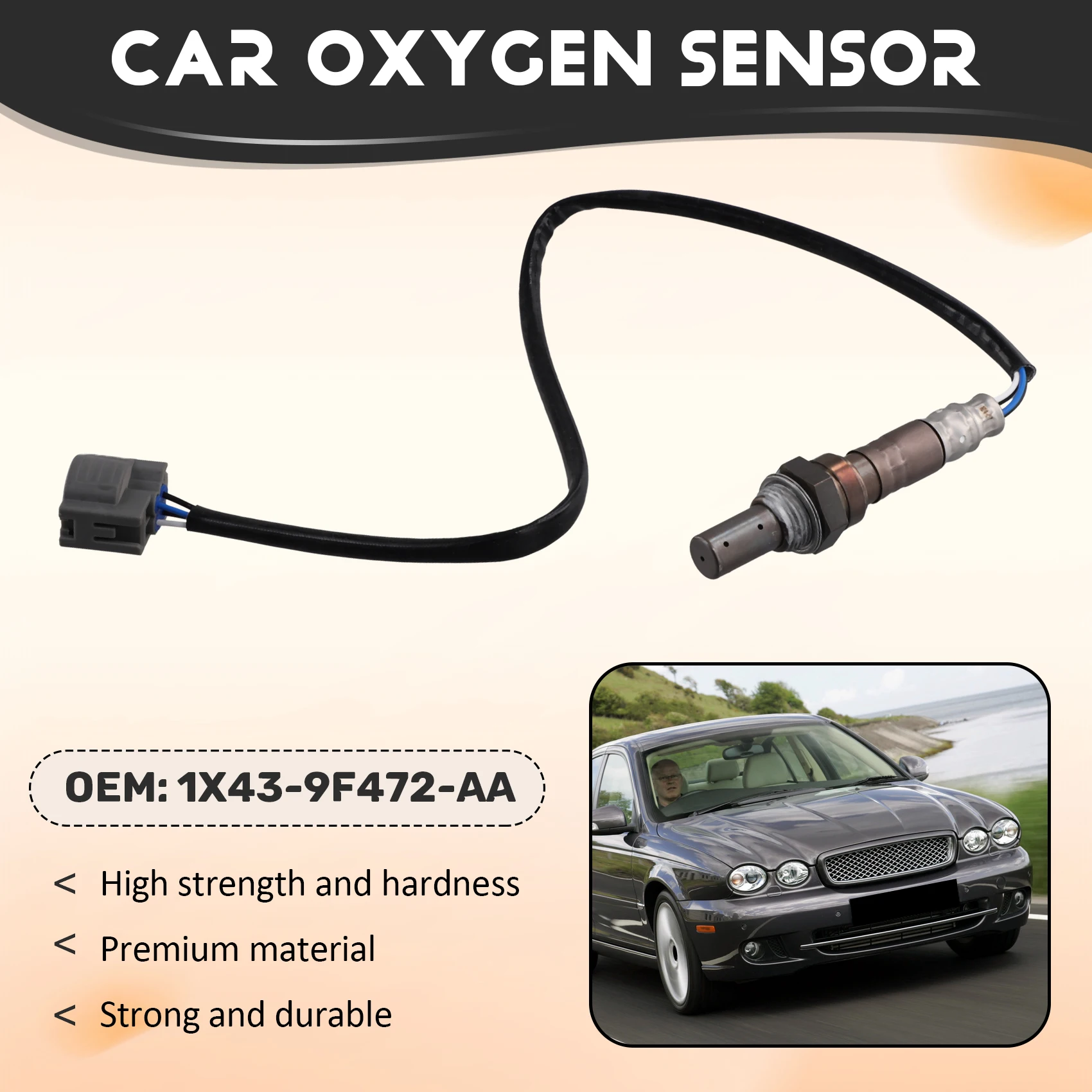 

A99F-1X43-9F472-AC Датчик кислорода для JAGUAR S-TYPE II X-TYPE I XJ XK 8, кабриолет FORD C2C29250 C2S51801, автомобильный аксессуар