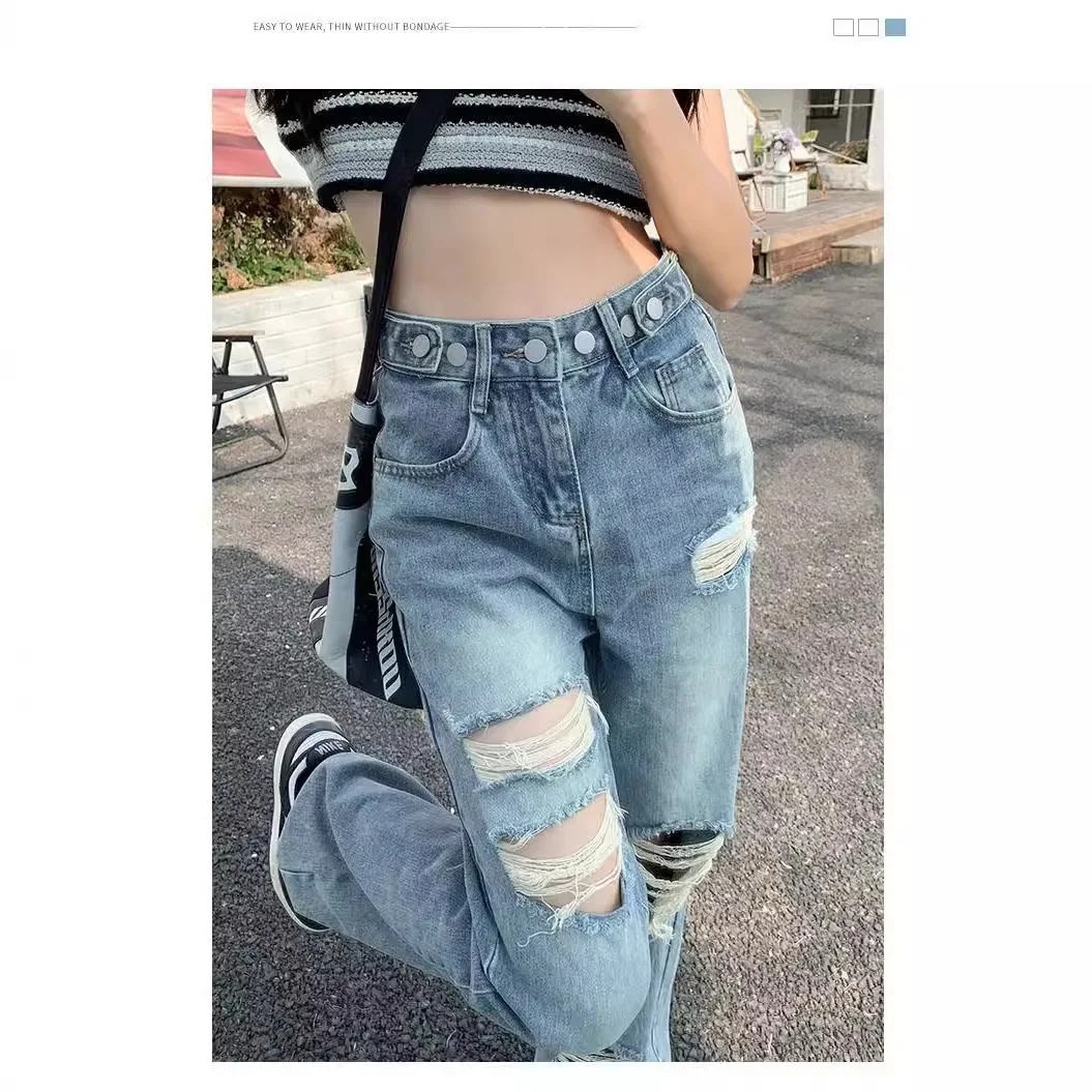 

Мешковатые джинсы женские в готическом стиле черные джинсовые Y2K модные корейские Harajuku винтажная уличная одежда с высокой талией широкие штанины бойфренд модные