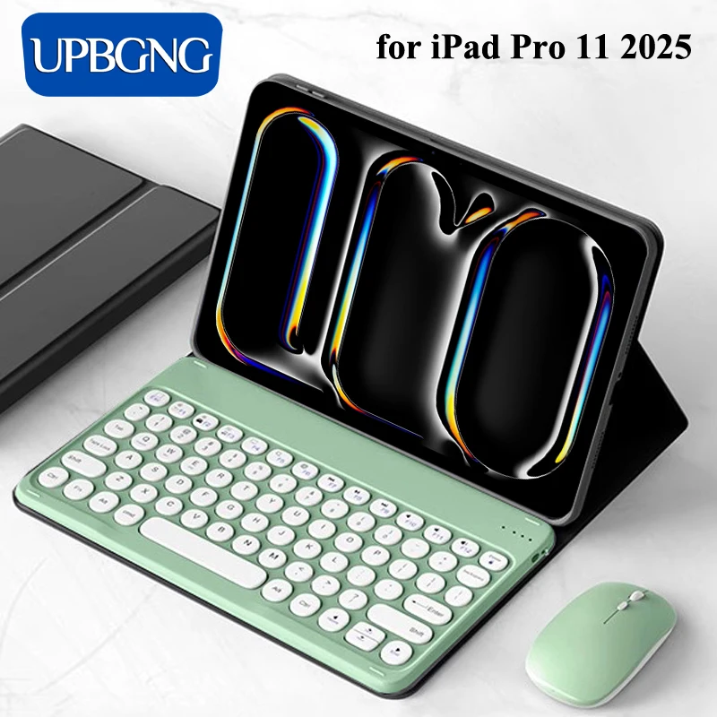 

Магнитный чехол с клавиатурой Bluetooth для iPad Pro 11 2025, 10-го, 11-го поколения, 10,9-дюймовый чехол с клавиатурой для iPad Air 11 6 5, аксессуары