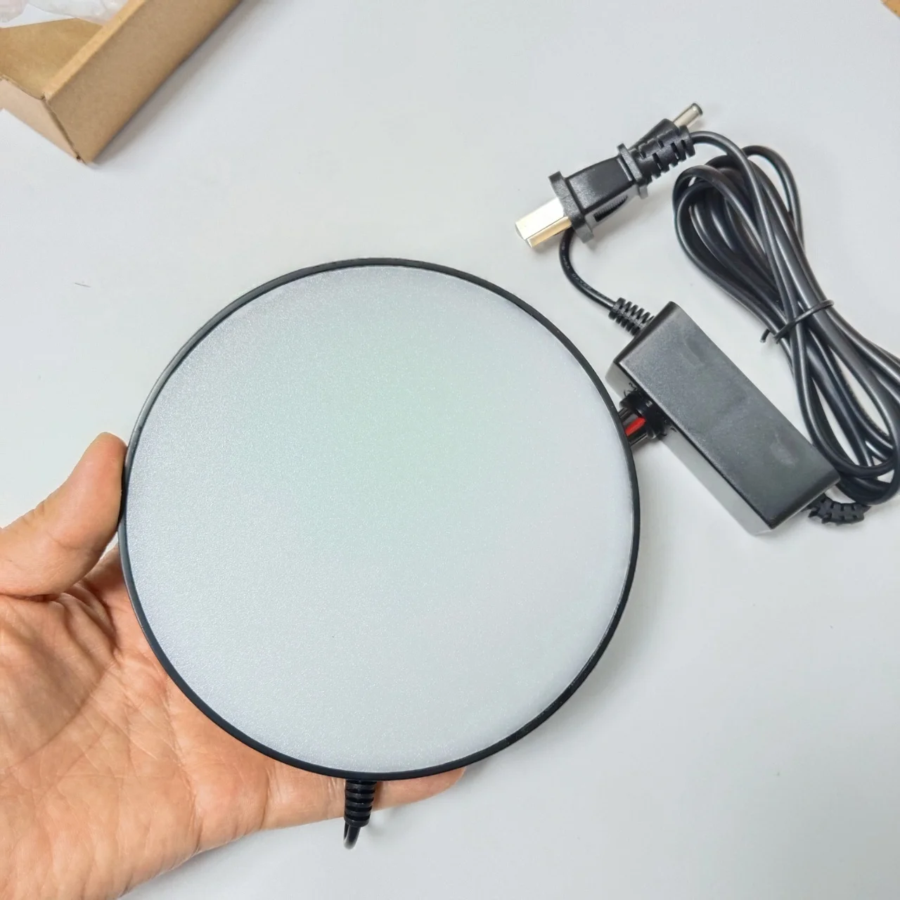 130mm Microscope Shadowless Bottom Transmitted Light Adjustable Brightness Industrial Inspection Lamp