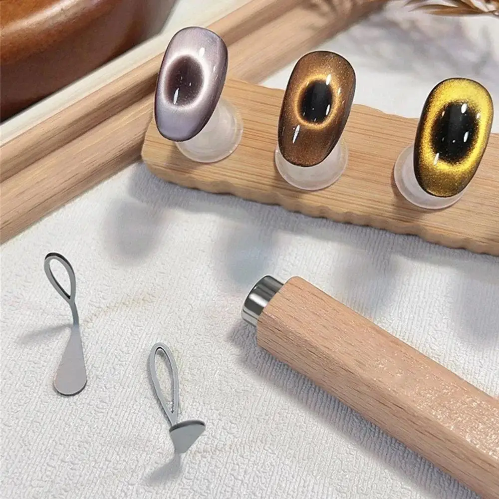 1/2pcs Ring Shape Cat Eye Nail Art Magnet Create 3D Oval Hollow Black Hole Effect Nail Magnetic Pen DIY Gel Polish Manicure Tool