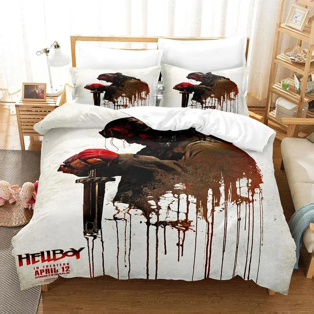 

3D The Film Hellboy Bedding Set Single Twin Full Queen King Size Aldult Duvet Cover Sets For Boys Bedroom 3D Printed