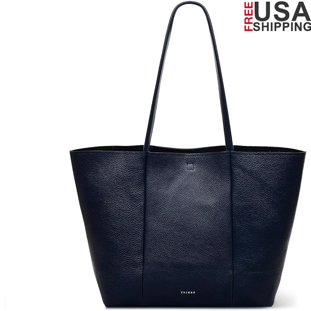 

Premium Leather Open Top Tote Bag Padded Straps Secure Closure Organized Interior Dust Bag Ideal Laptop Work Essentials
