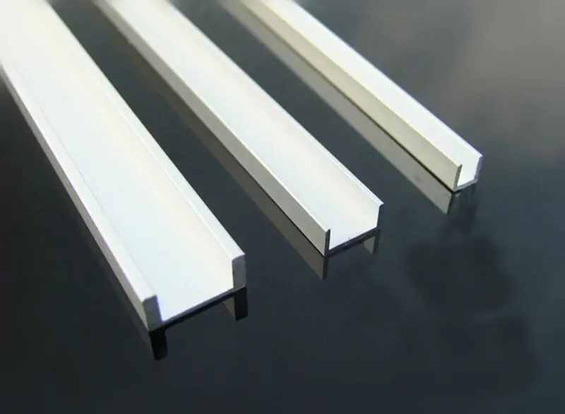 200-400mm Length Aluminium U Shape LED Aluminum Channel System End Caps  Aluminum Profile for LED Strip Light Installations