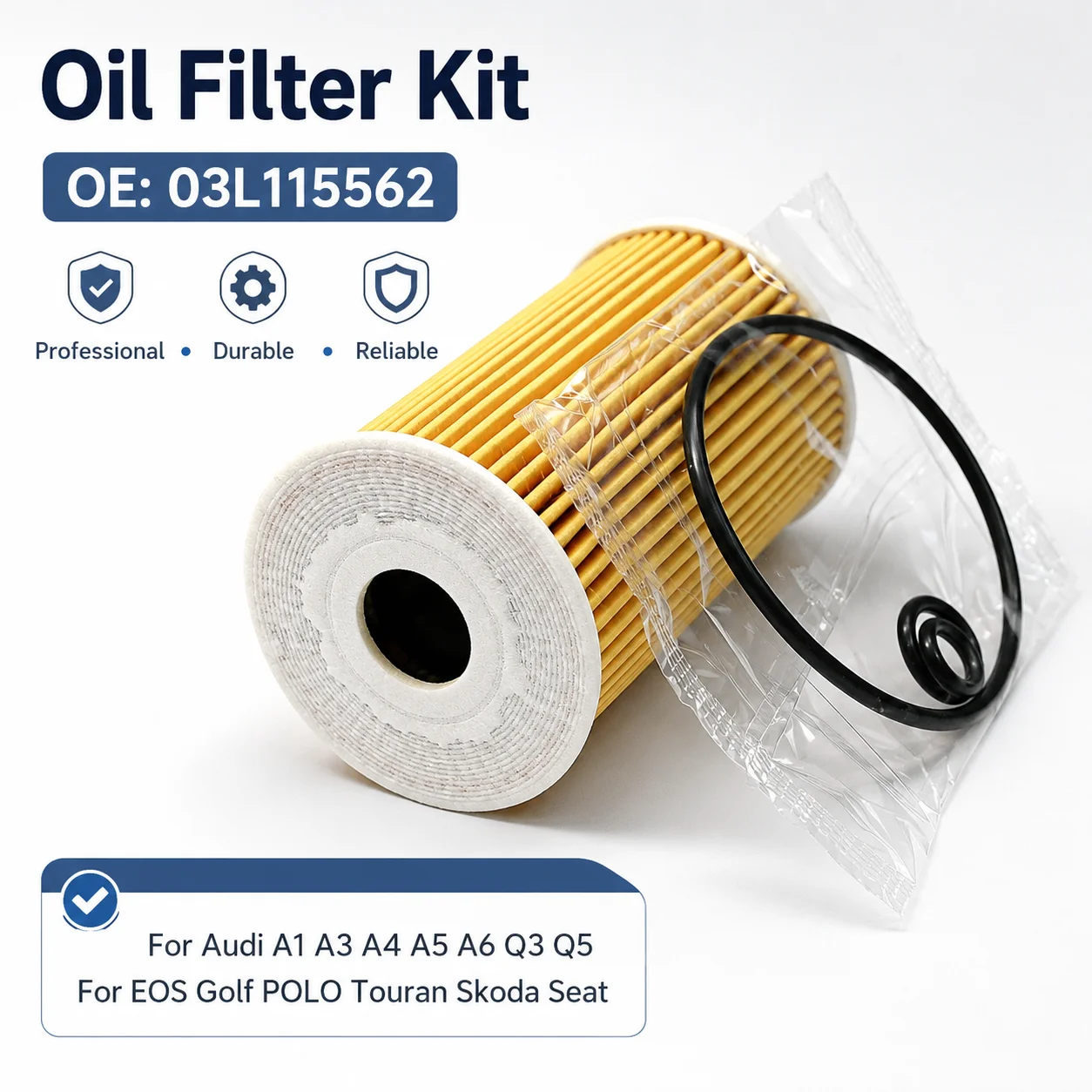 

03L115562 Engine Oil Filter For Audi A1 A3 A4 A5 A6 Q3 Q5 For Volkswagen EOS Golf POLO Touran Skoda For Seat Ibiza Leon Altea