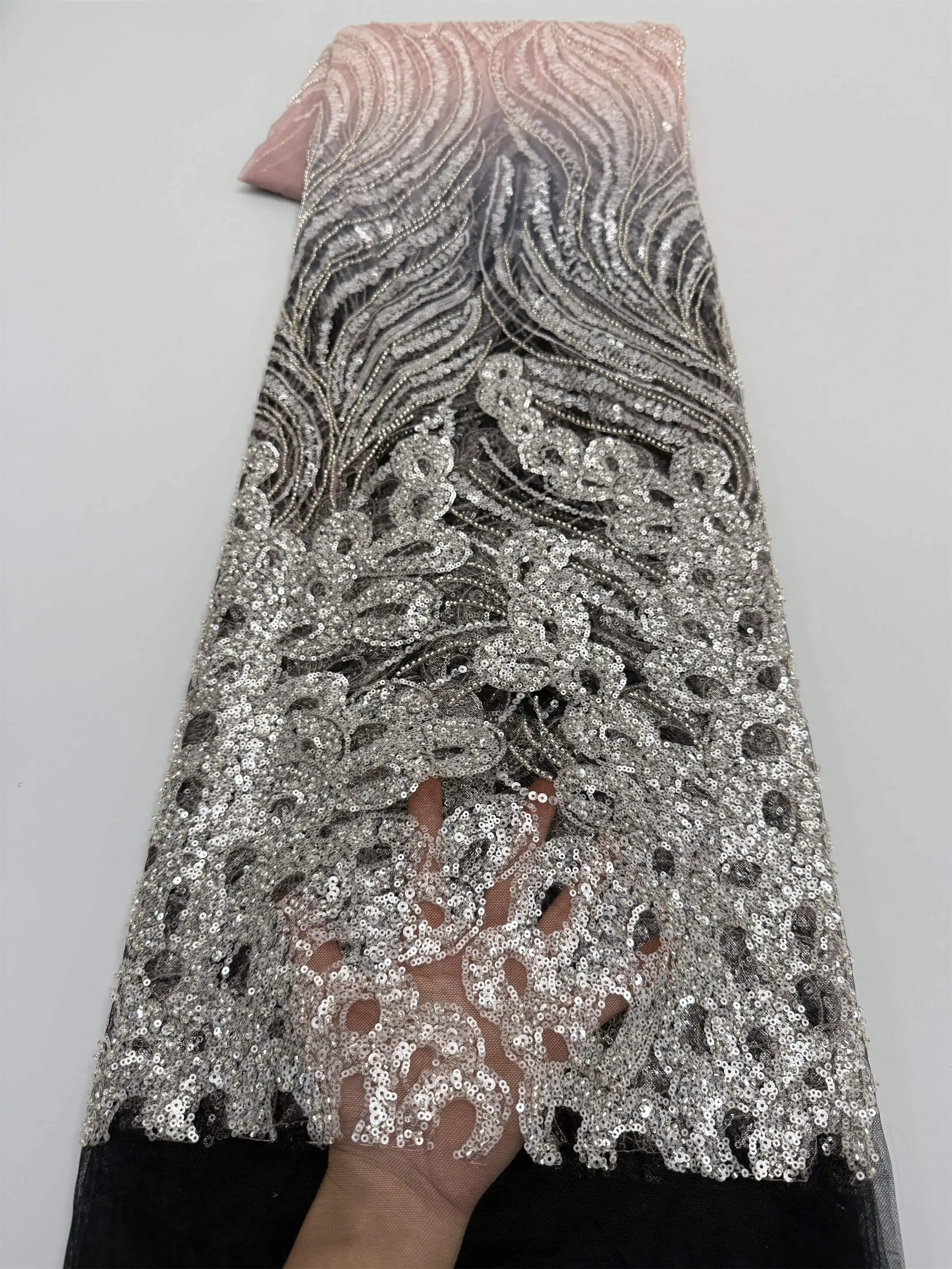 고급 수공예 자수 네트 레이스 비즈 장식 원단, 여성 - Embroidery Net Fabric 리뷰 및 가격