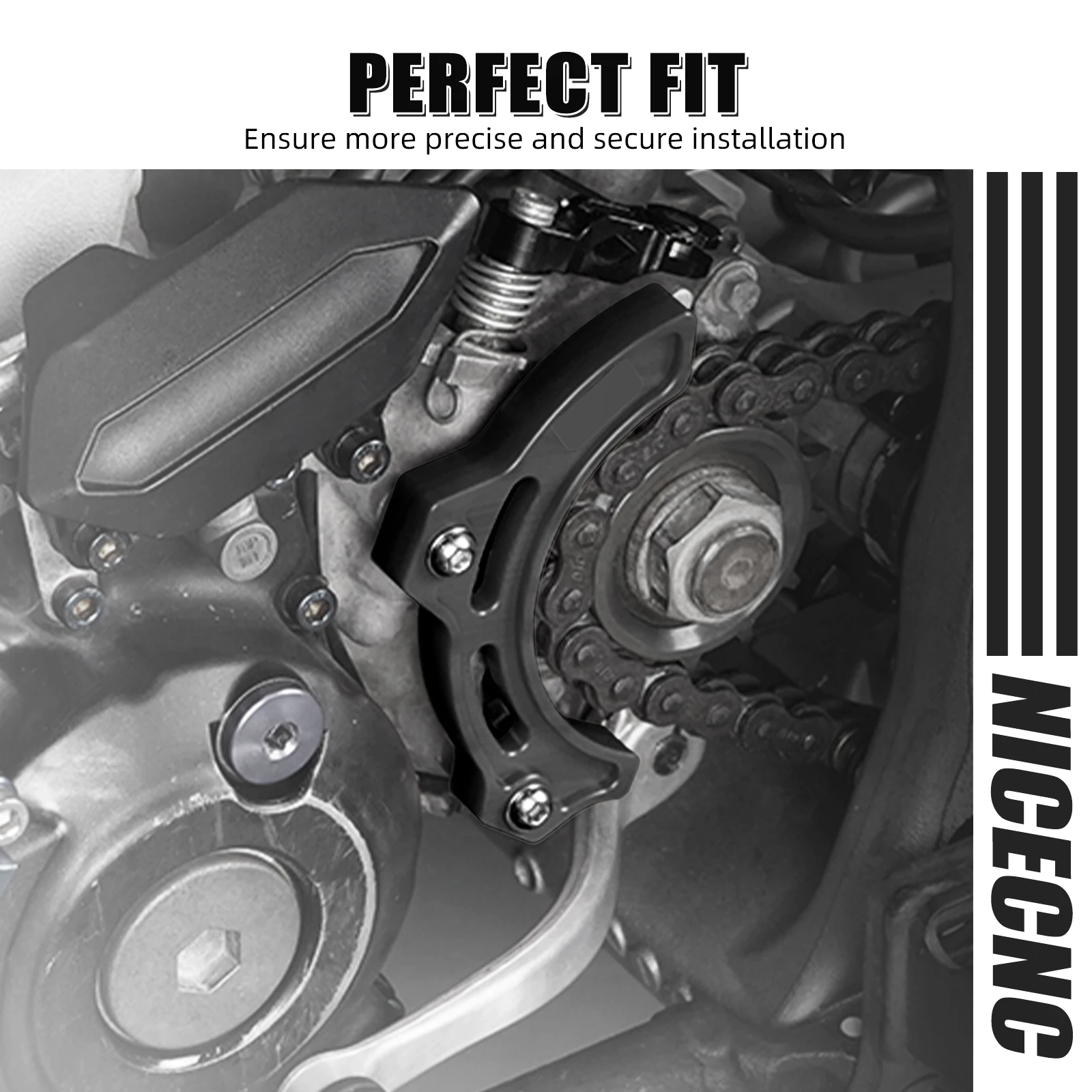 NiceCNC ATV for Yamaha YFZ450R YFZ 450R 2009-2024 2021 Sprocket Cover Guard Case Saver Premium nylon Replacement Accessories