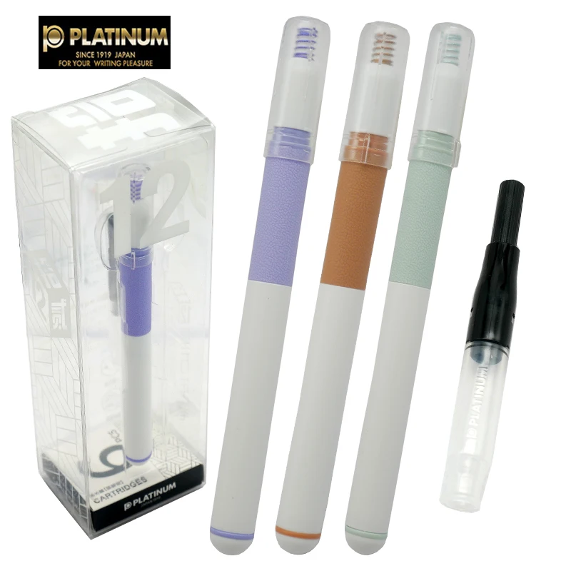 Japan Platinum 12 Fountain Pen Slip Seal Cap One Stroke Free 6 Ink Capsules Ink Dispenser Student Writing & Drawing