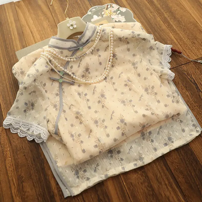 

Элегантное летнее китайское улучшенное женское платье Cheongsam, 2021, платье в китайском стиле в стиле ретро для девочек, современная одежда Qipao