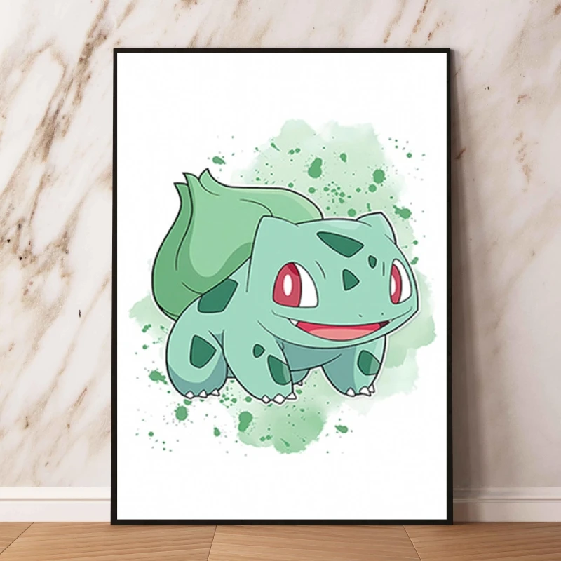 Toile d\'Art Mural Pokémon Pikachu, Moderne, Maison, Cadeaux pour Amis, Classique, Dessin Animé Rick, Image Modulaire, Imprimés de Bandes Dessinées